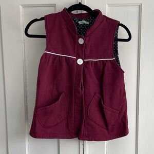 Urban Renewal UO S/M Vintage Y2K Maroon Vest with White Buttons and big pockets